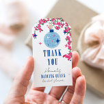 Santorini Musical Bougainvillea bridal shower Gift Tags<br><div class="desc">Mediterranean Greek musical bougainvillea-inspired Dancing Queen bridal shower favor tags</div>