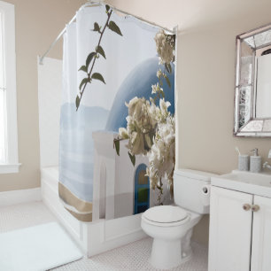 Santorini Oia #3 Shower Curtain