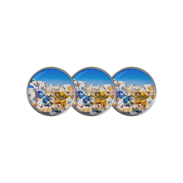 Santorini Oia  Golf Ball Marker (3 Up)