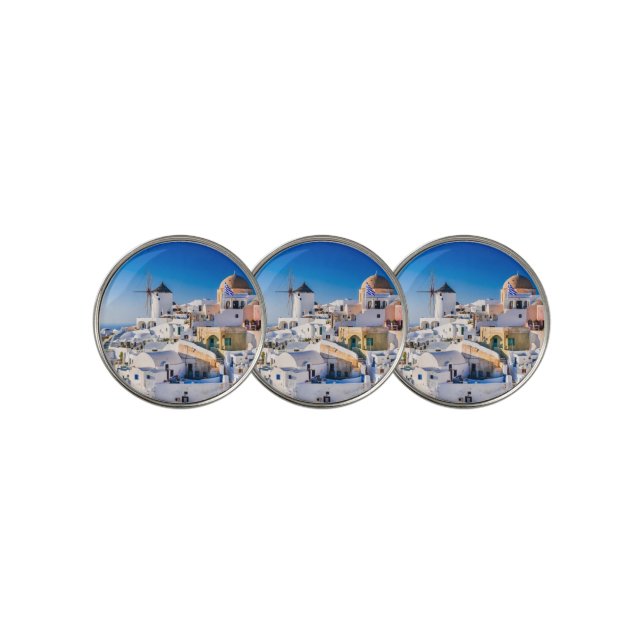 Santorini Oia  Golf Ball Marker (3 Up)