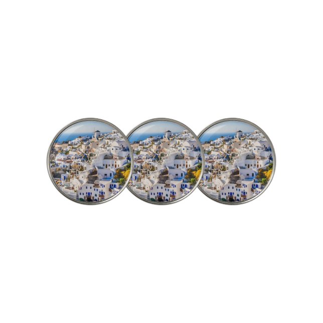 Santorini Oia  Golf Ball Marker (3 Up)