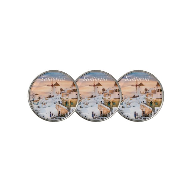 Santorini Oia  Golf Ball Marker (3 Up)