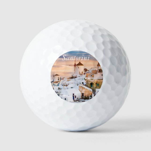 Santorini Oia  Golf Balls (Front)