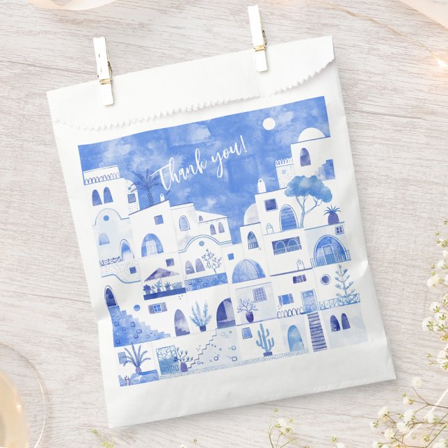 Santorini Oia Thank You Favor Bag (Creator Uploaded)