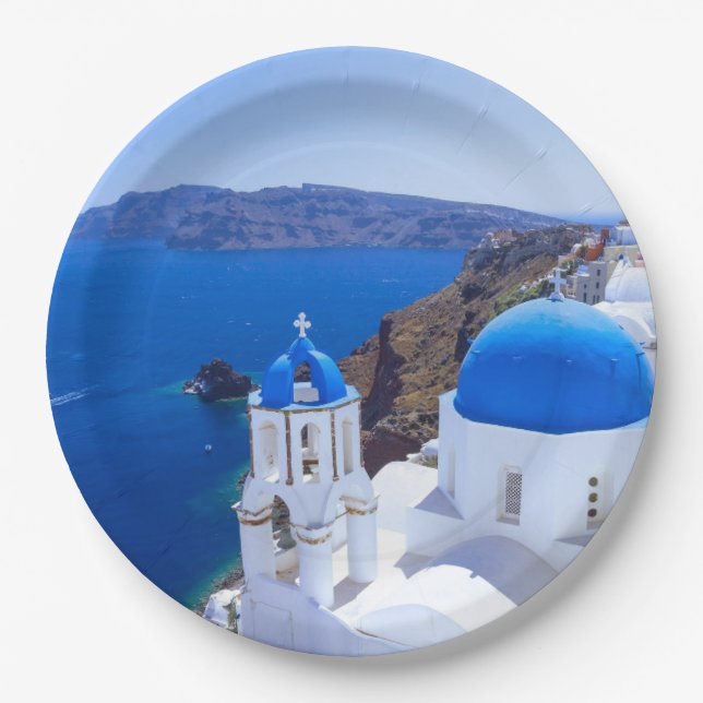 Santorini Paper Plates (Front)