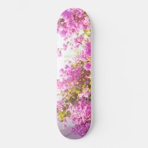 Santorini Pink Flower Dream #1 #wall #art Skateboard
