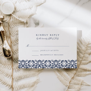 Santorini RSVP Card Navy