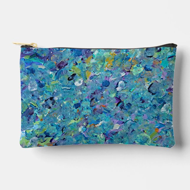 Santorini Sea Glass Accessory Pouch (Front)