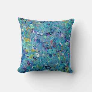 Santorini Seaglass Throw Pillow