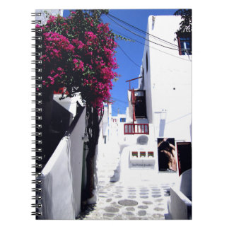 Santorini street notebook