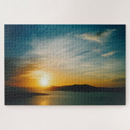 Santorini sunset Greece 1014_pc Jigsaw Puzzle