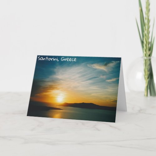 Santorini sunset Greece Card