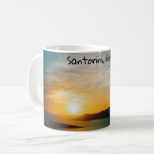 Santorini sunset Greece Coffee Mug