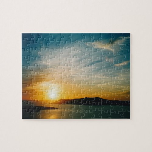 Santorini sunset Greece Jigsaw Puzzle