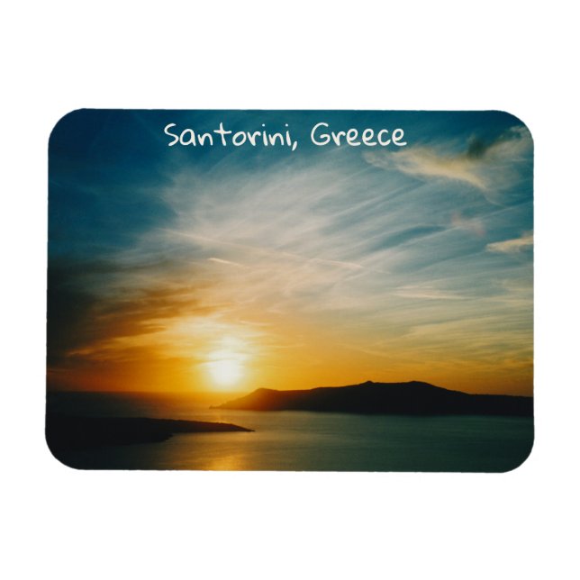 Santorini sunset, Greece Magnet (Horizontal)