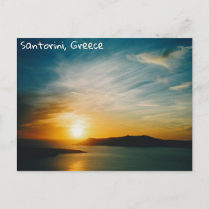 Santorini sunset, Greece Postcard
