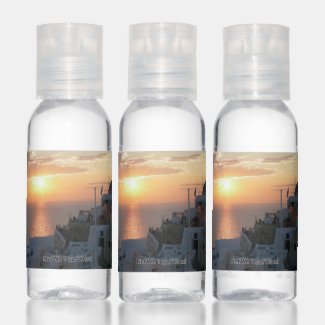 Santorini Sunset, Greece Travel Bottle Set Hand Sanitizer