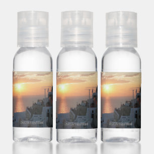 Santorini Sunset, Greece Travel Bottle Set Hand Sanitizer