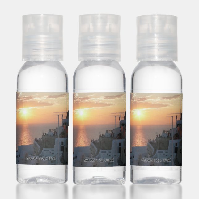 Santorini Sunset, Greece Travel Bottle Set Hand Sanitizer (Set)