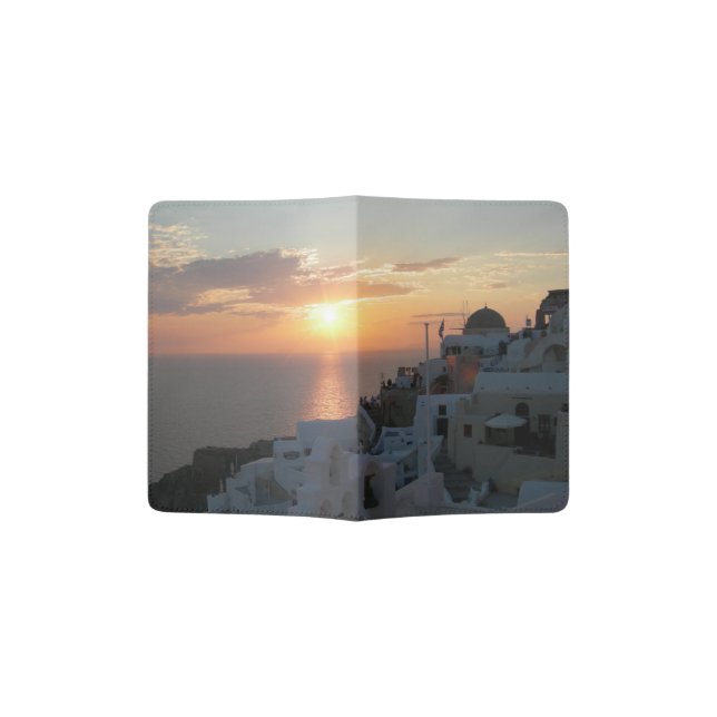 Santorini Sunset Passport Holder (Opened)