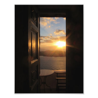 Santorini Sunset Photo Print