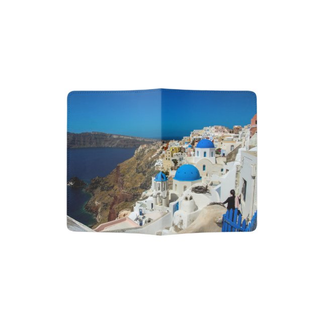 Santorini, The Greek Islands - Passport Holder (Opened)