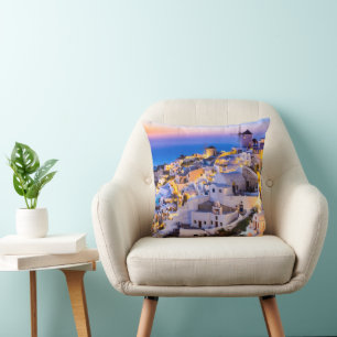 Santorini Throw Pillow