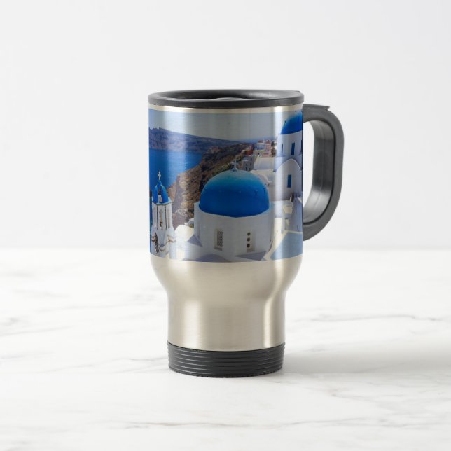 Santorini Travel Mug (Front Right)