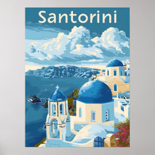 Santorini Travel Poster