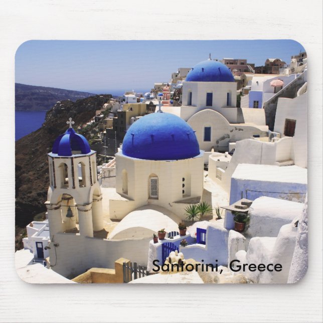 Santorini view mouse pad (Front)