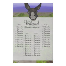 Santorini vineyard & donkey sitting plan 4 tables