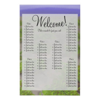 Santorini vineyard sitting plan 6 tables faux canvas print