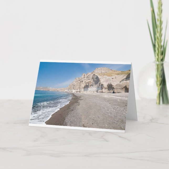 Santorini Vlichada beach Holiday Card (Front)