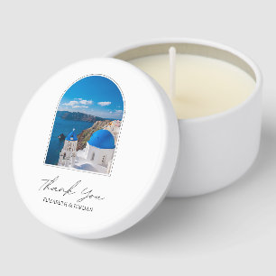 Santorini Wedding Favor Thank You Candles