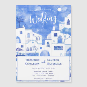 Santorini Wedding Magnetic Invitation