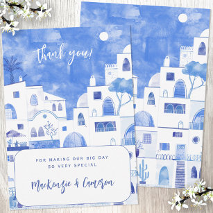 Santorini Wedding Thank You Card