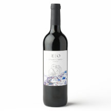 Santorini Wedding Wine Label – Custom Bottle Edit