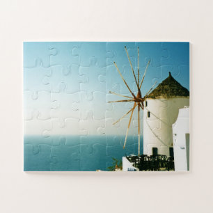 Santorini windmill, Greece Jigsaw Puzzle