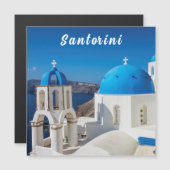Santorini with blue and white church (Front/Back)