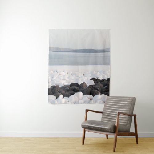 Santorini Zen Dream 7 minimal wall decor art  Tapestry