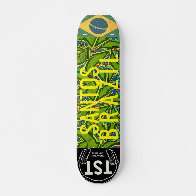SANTOS  BRAZIL Skateboard, 7¾" Deck (Front)