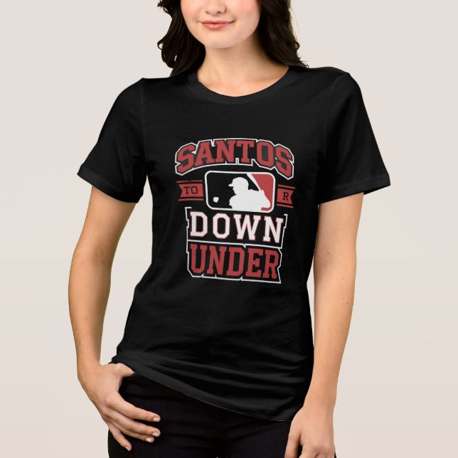 Santos Down Under Baseball Logo Tri-Blend Shirt (Front)