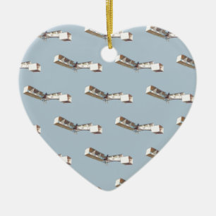 Santos-Dumont 14-Bis Airplane Ceramic Ornament