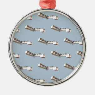 Santos-Dumont 14-Bis Airplane Metal Ornament