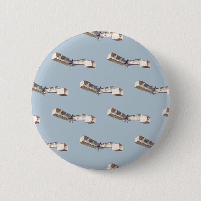 Santos-Dumont 14-Bis Airplane Pinback Button (Front)