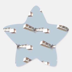 Santos-Dumont 14-Bis Airplane Star Sticker