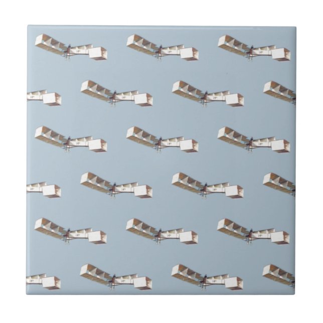 Santos-Dumont 14-Bis Airplane Tile (Front)