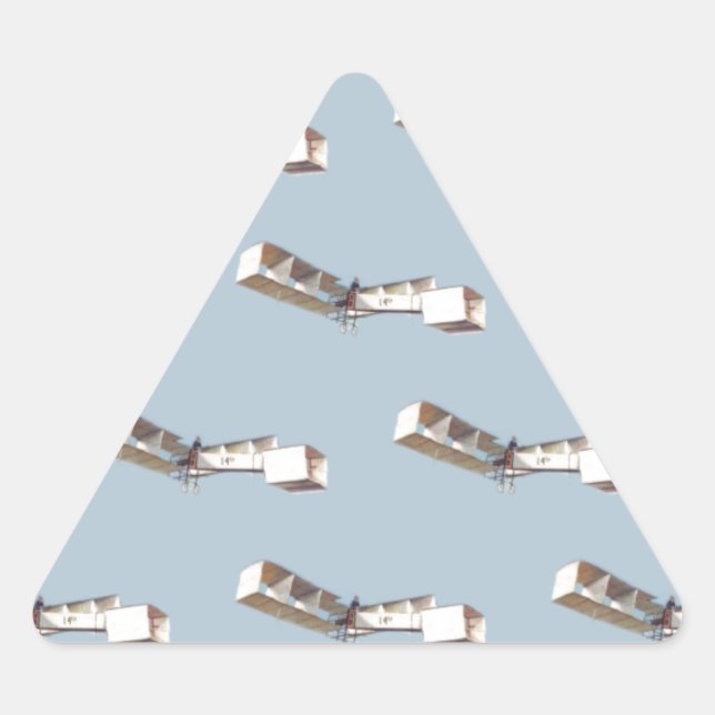 Santos-Dumont 14-Bis Airplane Triangle Sticker (Front)