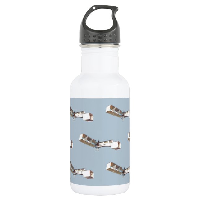 Santos-Dumont 14-Bis Airplane Water Bottle (Front)