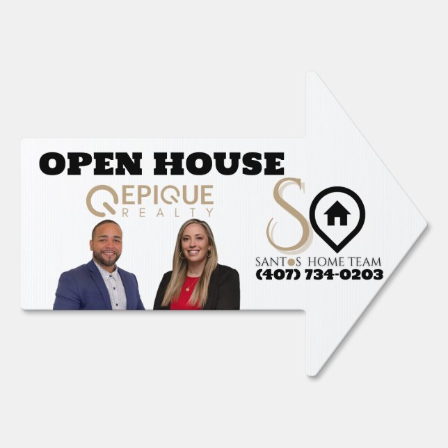 Santos Home Team Open house Signs (Back)